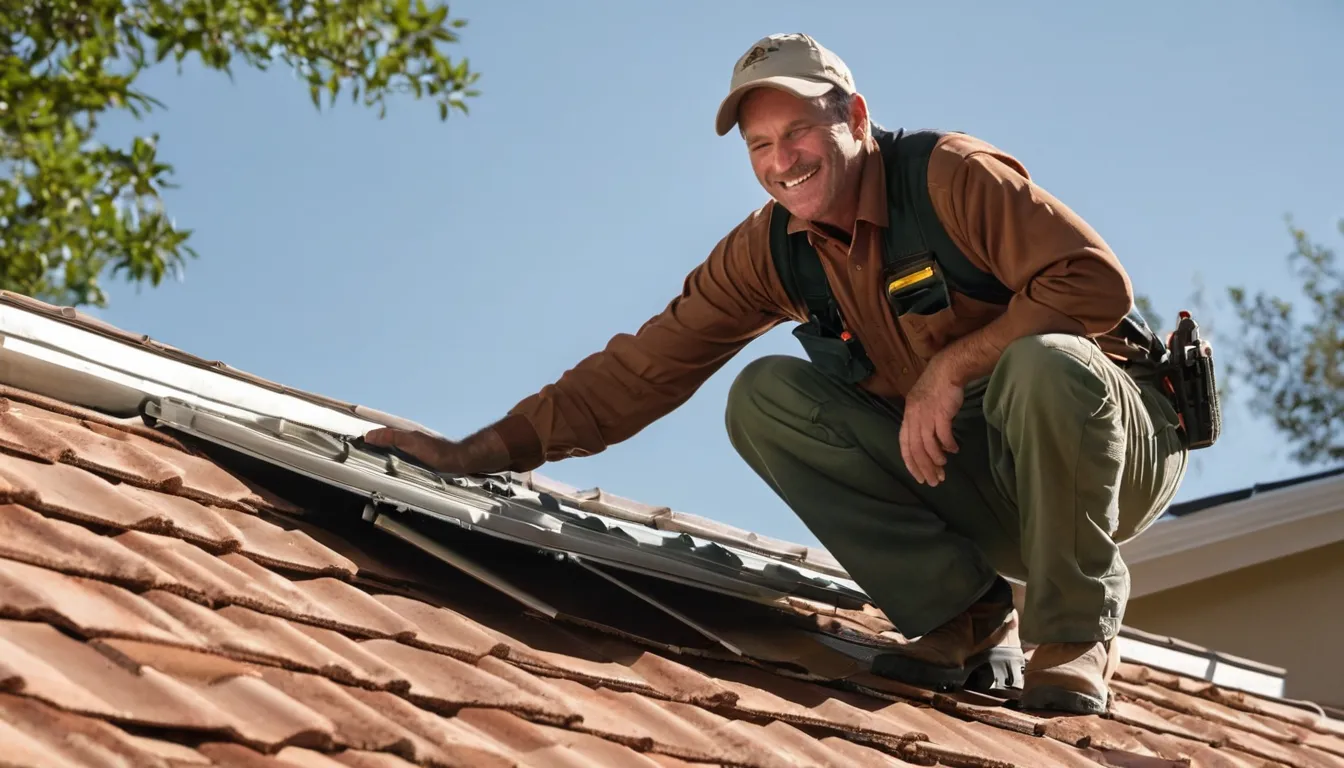 Friendly local provider checking an attic vent on a stucco ranch home in Inglewood, the Inglewood area